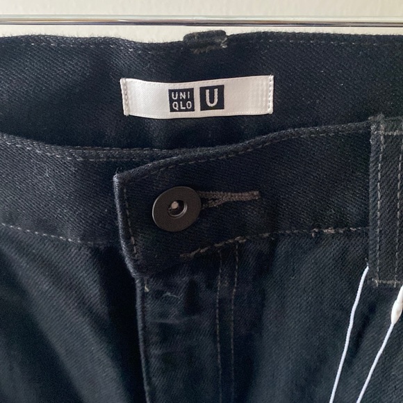 Uniqlo Regular Fit Straight Black Jeans sz 32 - Picture 4 of 6